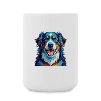 Berner Laufhund Hunderasse Bunte Karikatur Kawaii - Große Tasse 440 ml - Weiß - Vorne