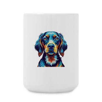 Schwarzwälder Windhund Hunderasse Karikatur Kawaii - Große Tasse 440 ml - Weiß - Vorne