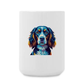 German Spaniel Dog Breed Colorful Cartoon Kawaii - Large Mug 440 ml - white - Front