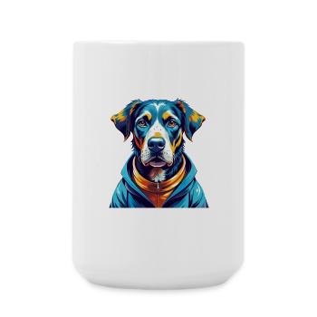 Deutsche Laufhundrasse Bunte Karikatur Kawaii - Große Tasse 440 ml - Weiß - Vorne