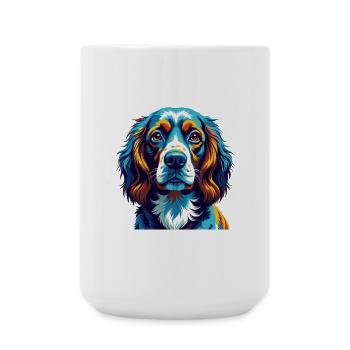 Saint Usuge Spaniel Dog Breed Cartoon Kawaii - Large Mug 440 ml - white - Front