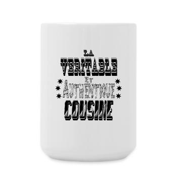 La Véritable et Authentique Cousine - Grande tasse 440 ml - blanc - Devant