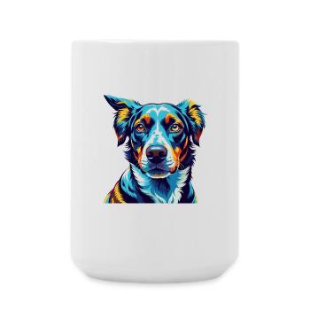 Amerikanischer Leopard Hound Hunderasse Karikatur Kawaii - Große Tasse 440 ml - Weiß - Vorne