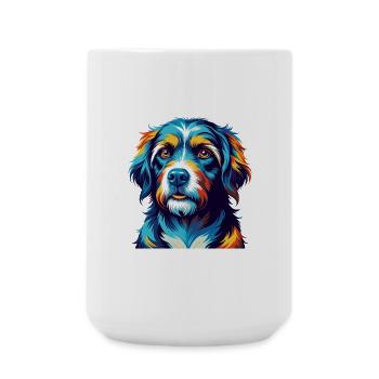 Österreichischer Brandlbracke Hunderasse Cartoon Kawaii - Große Tasse 440 ml - Weiß - Vorne