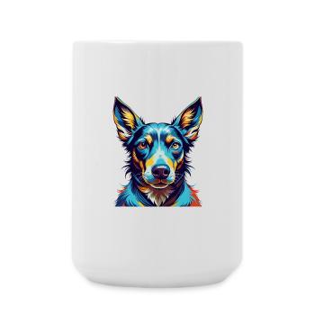 Andalusian Hound Dog Breed Colorful Cartoon Kawaii - Large Mug 440 ml - white - Front
