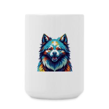 Esquimau américain Chien Race Coloré Dessin animé Kawaii - Grande tasse 440 ml - blanc - Devant