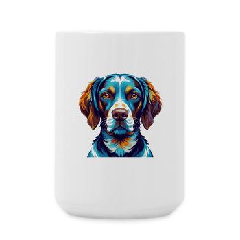 Ariege Pointer Dog Breed Colorful Cartoon Kawaii - Large Mug 440 ml - white - Front