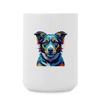 Billy Dog Race Coloré Aquarelle Dessin animé Kawaii - Grande tasse 440 ml - blanc - Devant