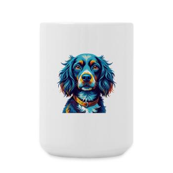 Epagneul Bleu Picardie Chien Race Dessin Animé Kawaii - Grande tasse 440 ml - blanc - Devant