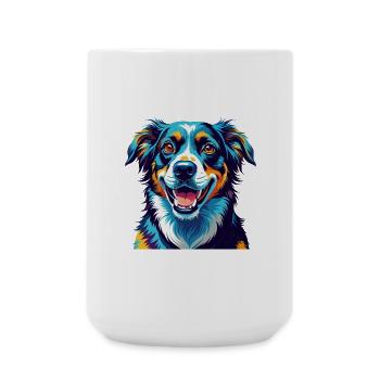 Bossie Dog Breed Colorful Cartoon Kawaii - Large Mug 440 ml - white - Front