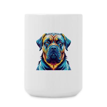 Belgische Dogge Hunderasse Bunte Karikatur Kawaii - Große Tasse 440 ml - Weiß - Vorne