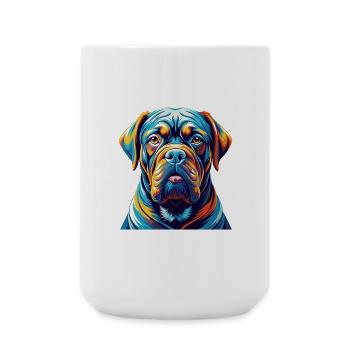 Dogue De Bordeaux Chien Race Dessin Animé Kawaii - Grande tasse 440 ml - blanc - Devant