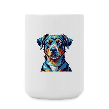 Catahoula Cur Chien Race Coloré Dessin Animé Kawaii - Grande tasse 440 ml - blanc - Devant