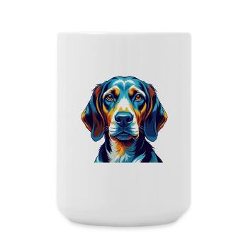 English Coonhound Dog Breed Cartoon Kawaii - Large Mug 440 ml - white - Front