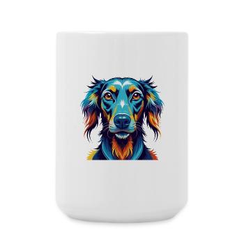 Greek Harehound Dog Breed Colorful Cartoon Kawaii - Large Mug 440 ml - white - Front