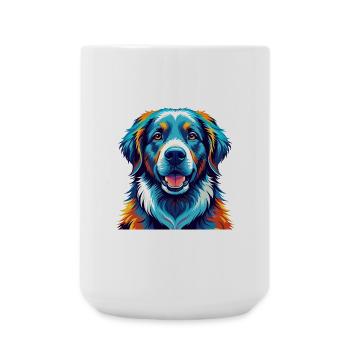 Kuvasz Ungarische Hunderasse Bunte Karikatur Kawaii - Große Tasse 440 ml - Weiß - Vorne