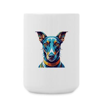 Rampur Windhund Hunderasse Bunte Karikatur Kawaii - Große Tasse 440 ml - Weiß - Vorne