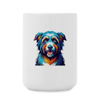 Romanian Sheepdog Breed Colorful Cartoon Kawaii - Large Mug 440 ml - white - Front
