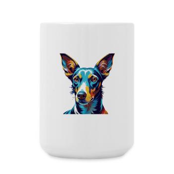 Podenco Ibicenco Chien Race Coloré Dessin Animé Kawaii - Grande tasse 440 ml - blanc - Devant