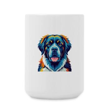 Pyrenäen-Mastiff-Hunderasse Bunte Karikatur Kawaii - Große Tasse 440 ml - Weiß - Vorne