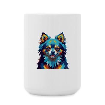 Pomeranian Dog Breed Colorful Cartoon Kawaii - Large Mug 440 ml - white - Front