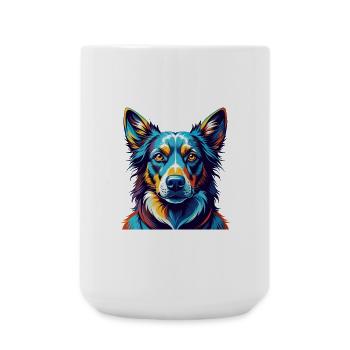 Uruguayen Cimarron Chien Race Dessin Animé Kawaii - Grande tasse 440 ml - blanc - Devant