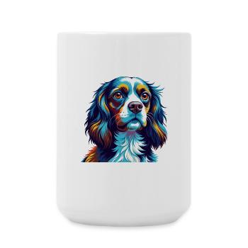 Saint Usuge Spaniel Dog Breed Cartoon Kawaii - Large Mug 440 ml - white - Front
