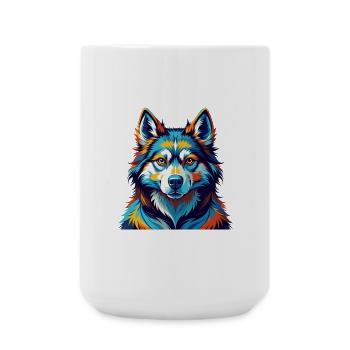 Seppala Siberian Sleddog Breed Cartoon Kawaii - Large Mug 440 ml - white - Front