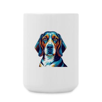 Treeing Walker Coonhound Hunderasse Karikatur Kawaii - Große Tasse 440 ml - Weiß - Vorne