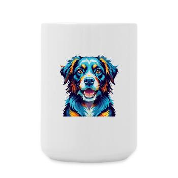 Saarlooswolfhond Dog Breed Colorful Cartoon Kawaii - Large Mug 440 ml - white - Front