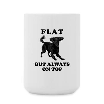My funny Flat coated Retriever - Große Tasse 440 ml - Weiß - Vorne