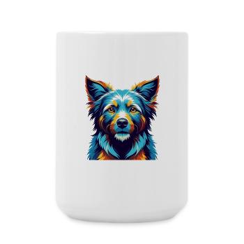 Taigan Kyrgyz Taighany Dog Breed Cartoon Kawaii - Large Mug 440 ml - white - Front
