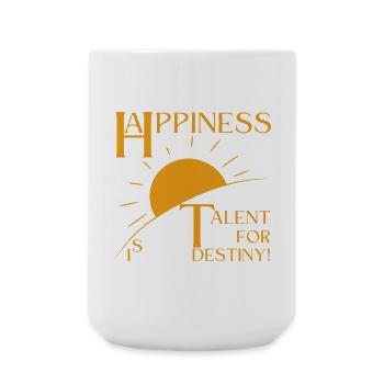 Happiness - Large Mug 440 ml - white - Front