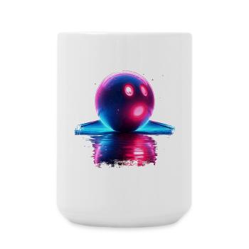 Bowling Retrowave - Grande tasse 440 ml - blanc - Devant