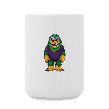 Yeti Funny Kawaii Cartoon Character Clipart - Large Mug 440 ml - white - Front