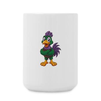 Huhn Lustige Kawaii Cartoon Figur Clipart - Große Tasse 440 ml - Weiß - Vorne