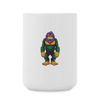 BigFoot drôle Kawaii dessin animé Personnage Clipart - Grande tasse 440 ml - blanc - Devant