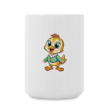 Dotterel Niedliche Zeichentrickfigur Kawaii Clipart - Große Tasse 440 ml - Weiß - Vorne