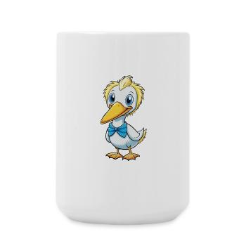 fou de Bassan mignon personnage de dessin animé Kawaii Clipart - Grande tasse 440 ml - blanc - Devant