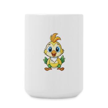 Cockatiel Cute Cartoon Character Kawaii Clipart - Large Mug 440 ml - white - Front