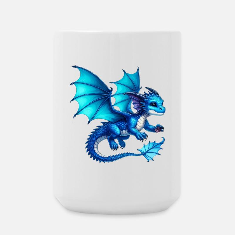 Drache - Große Tasse 440 ml - Weiß