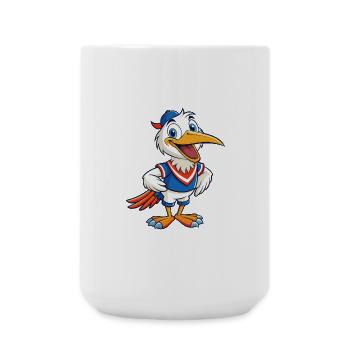 Cigogne mignon personnage de dessin animé Kawaii Clipart - Grande tasse 440 ml - blanc - Devant