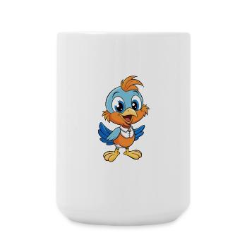 Thrush Niedliche Zeichentrickfigur Kawaii Clipart - Große Tasse 440 ml - Weiß - Vorne
