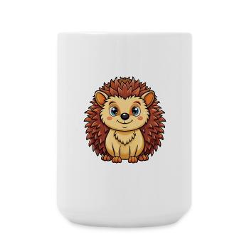 hérisson mignon personnage de dessin animé Kawaii Clipart - Grande tasse 440 ml - blanc - Devant