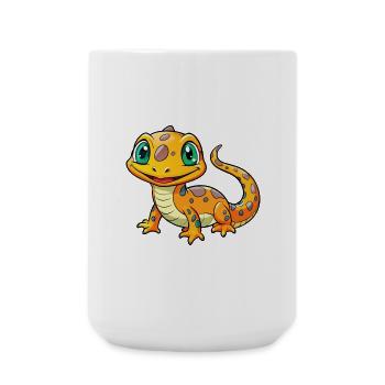 Salamander Niedliche Zeichentrickfigur Kawaii Clipart - Große Tasse 440 ml - Weiß - Vorne