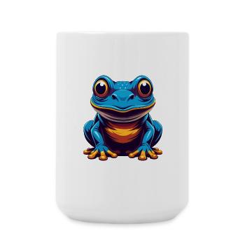Frog Colorful Kawaii Cartoon Character Clipart - Large Mug 440 ml - white - Front