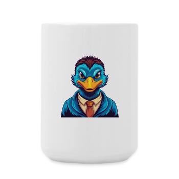 Ente Bunte Kawaii Cartoon Figur Clipart - Große Tasse 440 ml - Weiß - Vorne