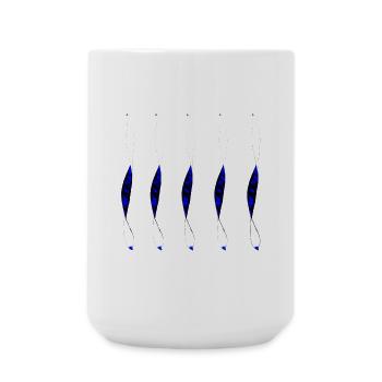 Silhouettes de Flammes Bleues - Grande tasse 440 ml - blanc - Devant