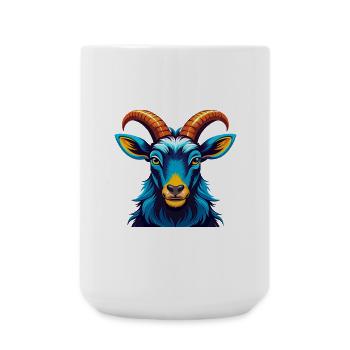 Ibex Colorful Kawaii Cartoon Character Clipart - Large Mug 440 ml - white - Front