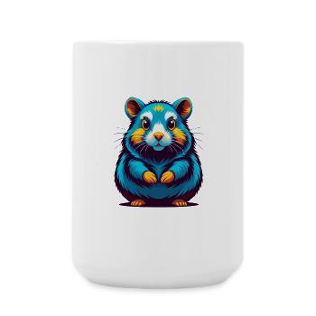 Hamster Bunte Kawaii Cartoon Figur Clipart - Große Tasse 440 ml - Weiß - Vorne